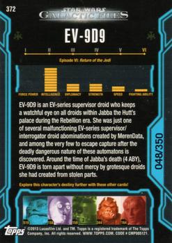 2013 Topps Star Wars: Galactic Files Series 2 - Blue #372 EV-9D9 Back