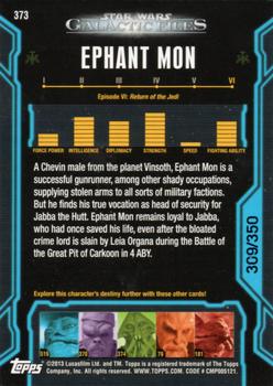 2013 Topps Star Wars: Galactic Files Series 2 - Blue #373 Ephant Mon Back