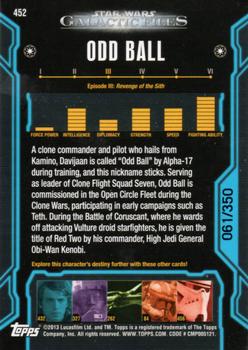2013 Topps Star Wars: Galactic Files Series 2 - Blue #452 Odd Ball Back