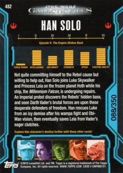 2013 Topps Star Wars: Galactic Files Series 2 - Blue #482 Han Solo Back