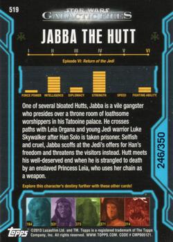 2013 Topps Star Wars: Galactic Files Series 2 - Blue #519 Jabba the Hutt Back