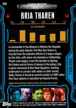 2013 Topps Star Wars: Galactic Files Series 2 - Blue #536 Bria Tharen Back