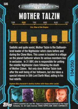 2013 Topps Star Wars: Galactic Files Series 2 - Blue #586 Mother Talzin Back