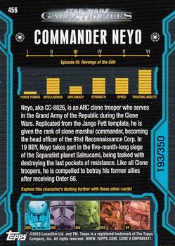 2013 Topps Star Wars: Galactic Files Series 2 - Blue #456 Commander Neyo Back