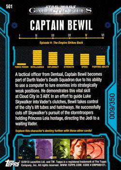 2013 Topps Star Wars: Galactic Files Series 2 - Blue #501 Captain Bewil Back