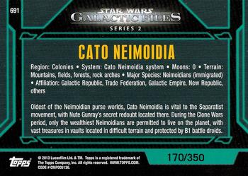 2013 Topps Star Wars: Galactic Files Series 2 - Blue #691 Cato Neimoidia Back