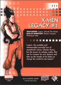 2013 Upper Deck Marvel Now! #111 X-Men Legacy #1 Back