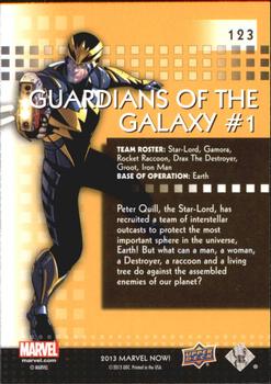 2013 Upper Deck Marvel Now! #123 Guardians of the Galaxy #1 Back
