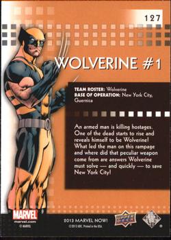 2013 Upper Deck Marvel Now! #127 Wolverine #1 Back