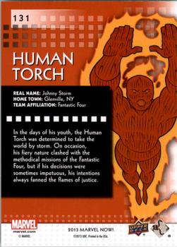 2013 Upper Deck Marvel Now! #131 Human Torch Back