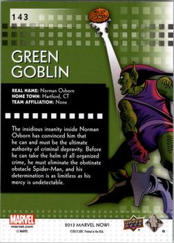 2013 Upper Deck Marvel Now! #143 Green Goblin Back