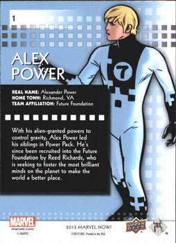 2013 Upper Deck Marvel Now! #1 Alex Power Back