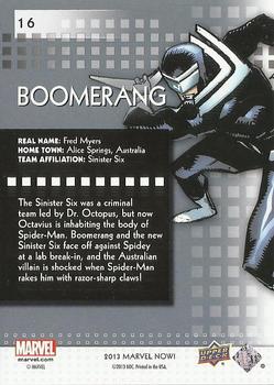 2013 Upper Deck Marvel Now! #16 Boomerang Back