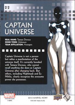 2013 Upper Deck Marvel Now! #22 Captain Universe Back
