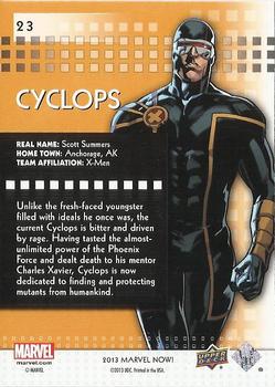 2013 Upper Deck Marvel Now! #23 Cyclops Back