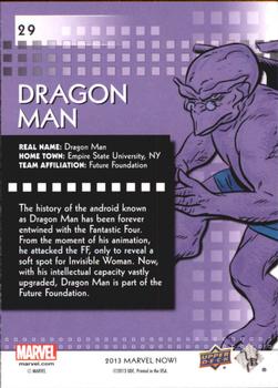 2013 Upper Deck Marvel Now! #29 Dragon Man Back