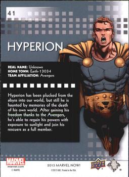2013 Upper Deck Marvel Now! #41 Hyperion Back