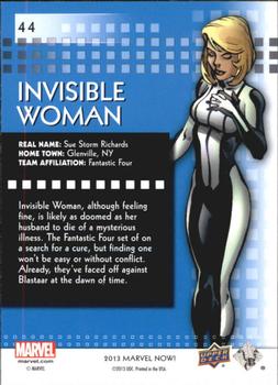 2013 Upper Deck Marvel Now! #44 Invisible Woman Back