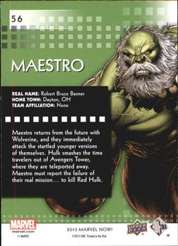 2013 Upper Deck Marvel Now! #56 Maestro Back