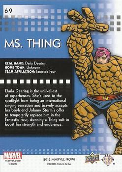 2013 Upper Deck Marvel Now! #69 Ms. Thing Back