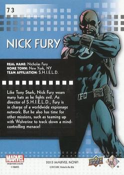 2013 Upper Deck Marvel Now! #73 Nick Fury Back