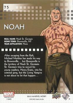 2013 Upper Deck Marvel Now! #75 Noah Back
