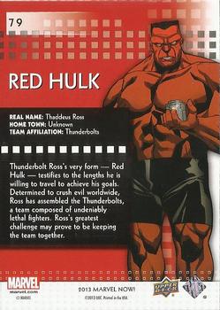 2013 Upper Deck Marvel Now! #79 Red Hulk Back