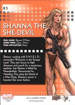 2013 Upper Deck Marvel Now! #85 Shanna The She-Devil Back