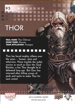 2013 Upper Deck Marvel Now! #95 Thor Back