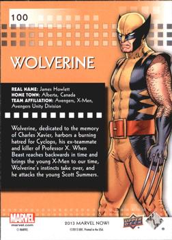 2013 Upper Deck Marvel Now! #100 Wolverine Back