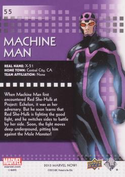 2013 Upper Deck Marvel Now! #55 Machine Man Back