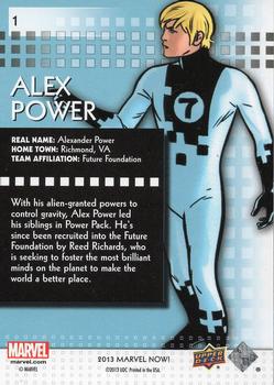 2013 Upper Deck Marvel Now! - Foil #1 Alex Power Back