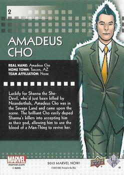 2013 Upper Deck Marvel Now! - Foil #2 Amadeus Cho Back