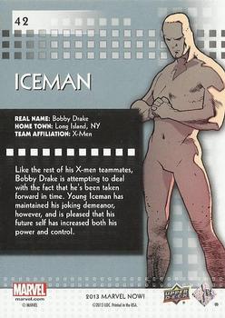 2013 Upper Deck Marvel Now! - Foil #42 Iceman Back