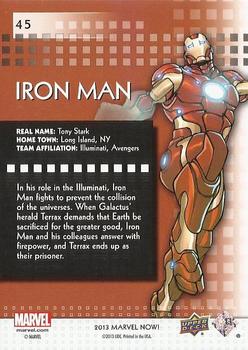 2013 Upper Deck Marvel Now! - Foil #45 Iron Man Back