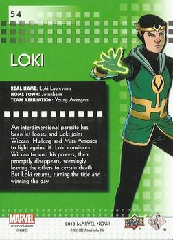2013 Upper Deck Marvel Now! - Foil #54 Loki Back