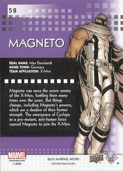 2013 Upper Deck Marvel Now! - Foil #58 Magneto Back