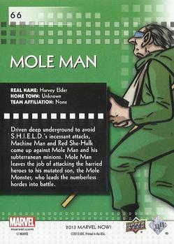 2013 Upper Deck Marvel Now! - Foil #66 Mole Man Back
