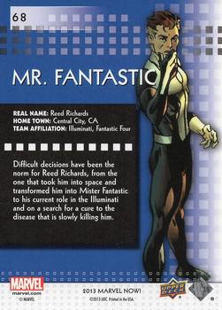 2013 Upper Deck Marvel Now! - Foil #68 Mr. Fantastic Back