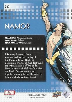 2013 Upper Deck Marvel Now! - Foil #70 Namor Back