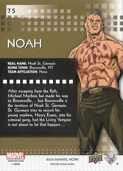 2013 Upper Deck Marvel Now! - Foil #75 Noah Back