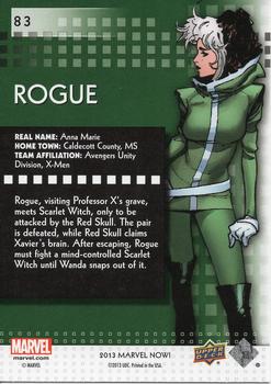 2013 Upper Deck Marvel Now! - Foil #83 Rogue Back