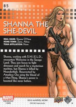 2013 Upper Deck Marvel Now! - Foil #85 Shanna The She-Devil Back