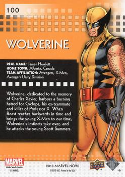 2013 Upper Deck Marvel Now! - Foil #100 Wolverine Back