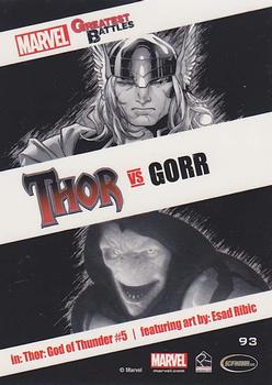 2014 Rittenhouse Marvel Universe - Marvel Greatest Battles Expansion #93 Thor / Gorr Back