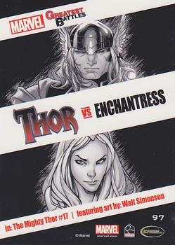 2014 Rittenhouse Marvel Universe - Marvel Greatest Battles Expansion #97 Thor / Enchantress Back