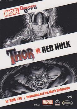 2014 Rittenhouse Marvel Universe - Marvel Greatest Battles Expansion #99 Thor / Red Hulk Back