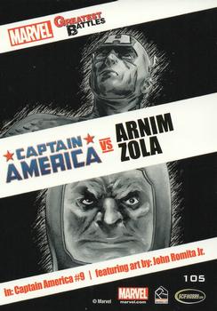 2014 Rittenhouse Marvel Universe - Marvel Greatest Battles Expansion #105 Captain America / Arnim Zola Back