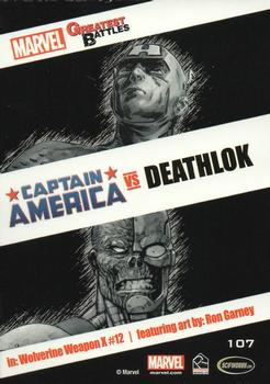 2014 Rittenhouse Marvel Universe - Marvel Greatest Battles Expansion #107 Captain America / Deathlok Back