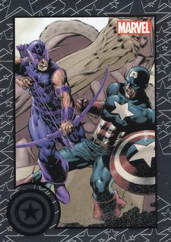 2014 Rittenhouse Marvel Universe - Marvel Greatest Battles Expansion #108 Captain America / Hawkeye Front